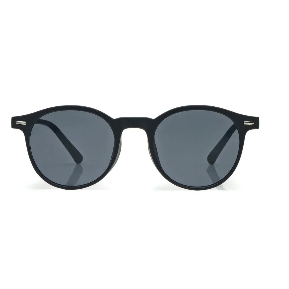 Classic Round Black Sunglasses Dark Lens For Women Fashion Eyewear Luxury Style